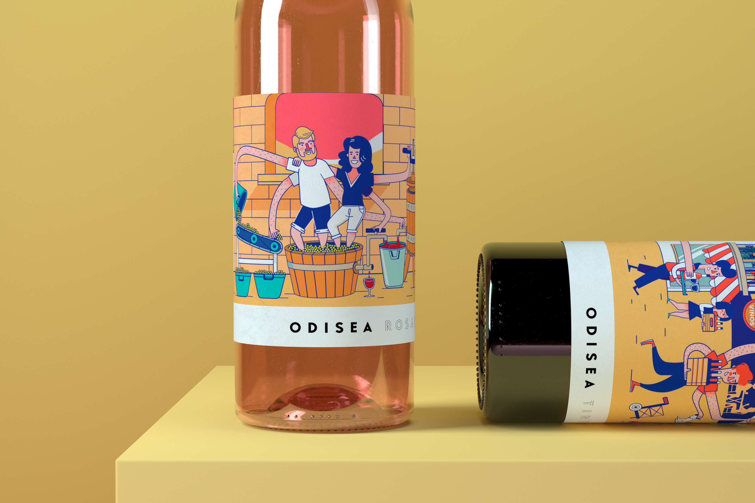 Diseño de etiquetas vino Cooperativa de Viver