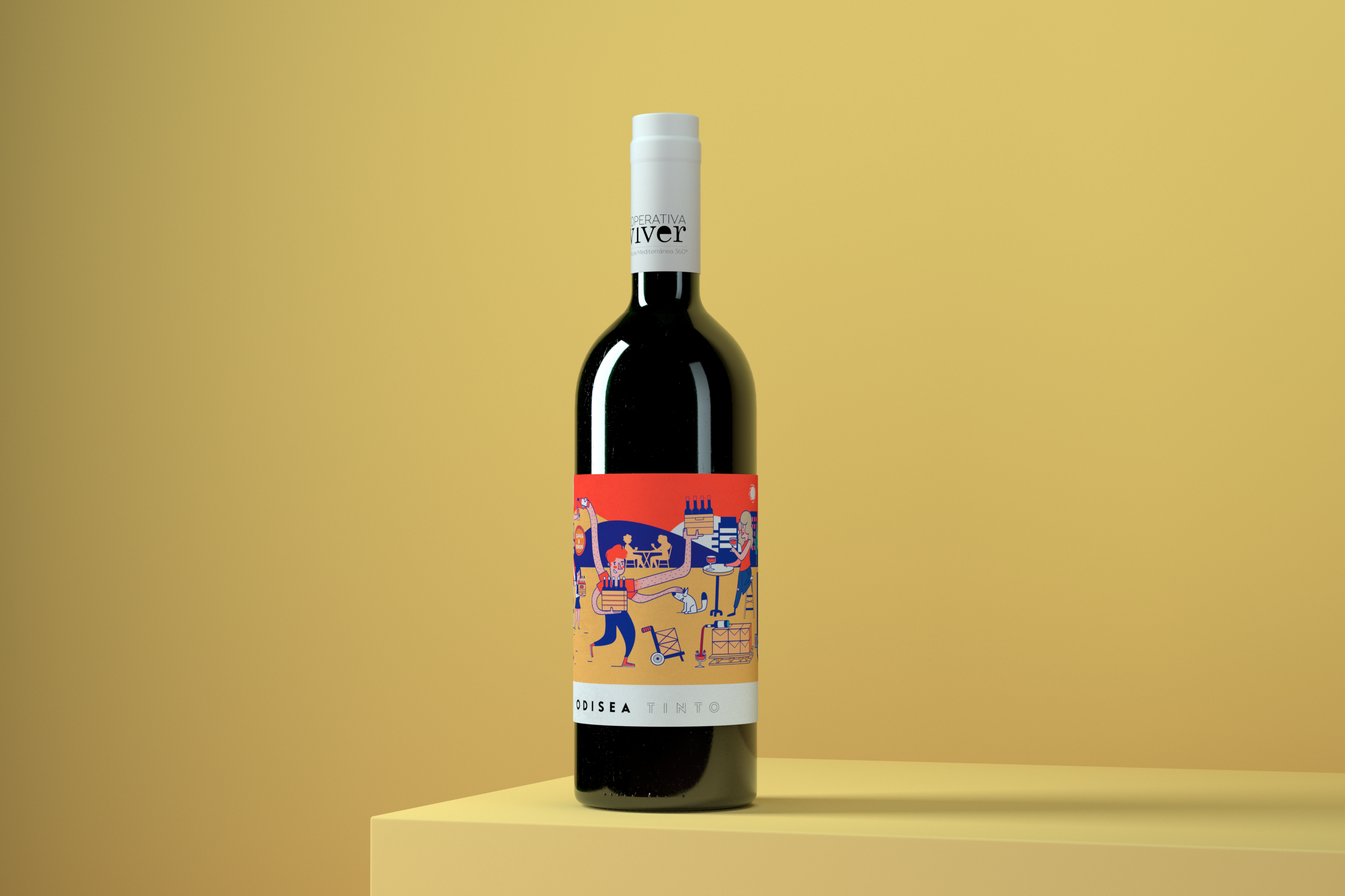 Diseño de etiquetas vino Cooperativa de Viver