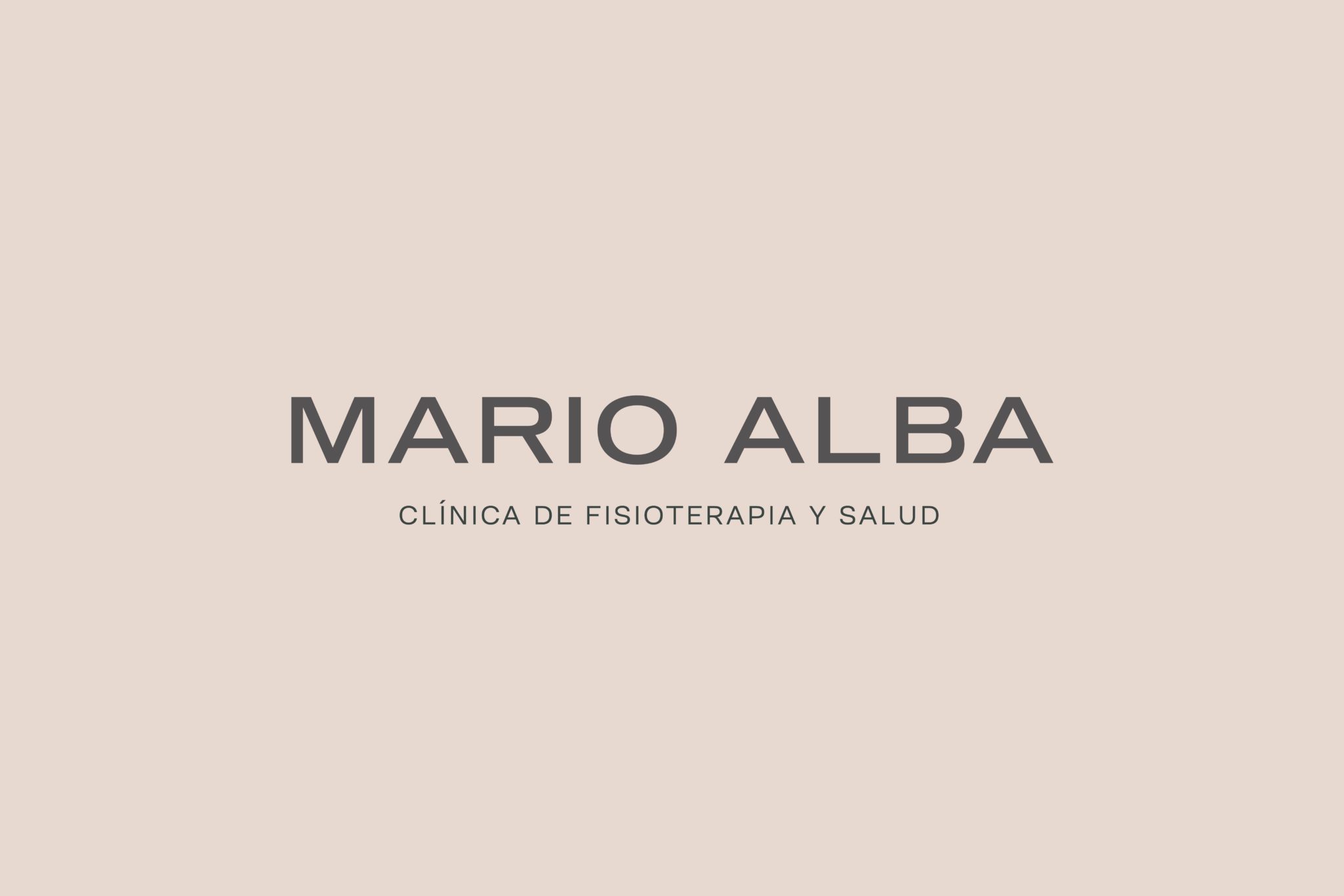 Diseño identidad visual centro fisioterapia Mario Alba castellón